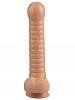 Телесный рельефный фаллоимитатор с мошонкой Сумерки богов 1016-79 BX DD (27,5 см)