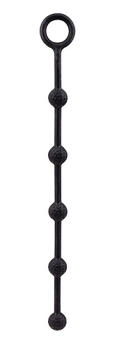 Чёрная анальная цепочка NMC DELIGHT THROB ANAL SPIKED BEADS 111616 (25 см)