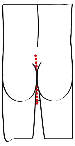 Чёрное эрекционное кольцо с цепочкой для стимуляции ягодиц Orion 0515817