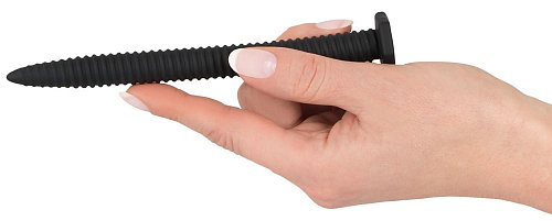 Чёрный набор из 3 винтовых уретральных плагов Orion Screw Dilator 05350360000