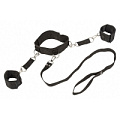 Чёрный ошейник с наручниками Lola toys Bondage Collection Collar and Wristbands One Size 105801