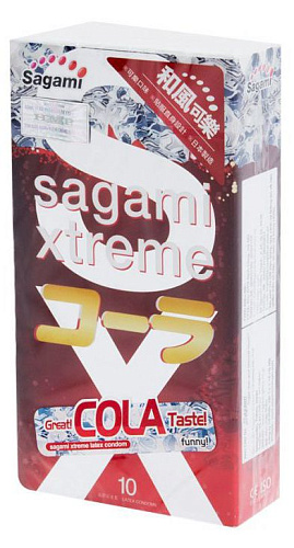 Ароматизированные прозорачные презервативы Sagami Xtreme Cola №10 (10 шт)