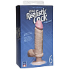 Вибромассажёр-реалистик телесного цвета на присоске Doc Johnson The Realistic Cock Vibrating 6” 1156-01-BX (21,6 см)