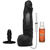 Чёрный фаллоимитатор с имитацией эякуляции Doc Johnson Wet Works 10 Dual Density ULTRASKYN Squirting Cumplay Cock 2406-07-BX (26,7 см)