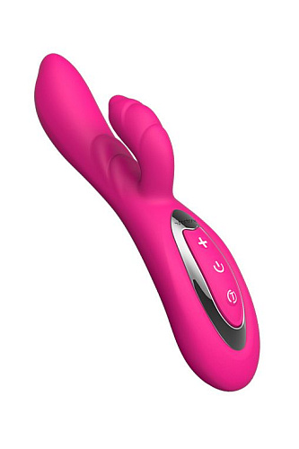 Розовый вибратор с клиторальным стимулятором Nalone Touch2 VS-VR47-1 (21,8 см)