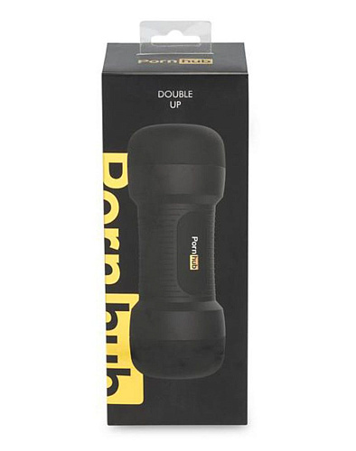 Телесный двусторонний мастурбатор Pornhub Double Down «вагина и ротик» 95702