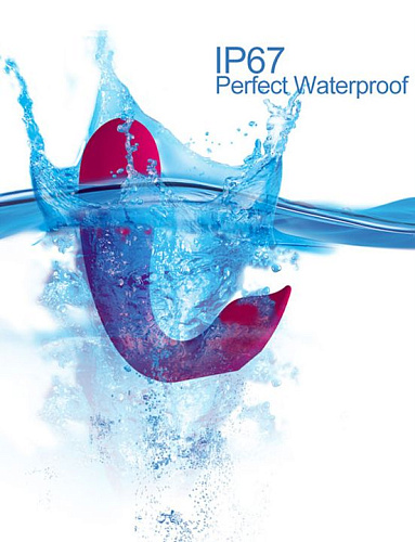 Малиновый вибратор для ношения с пультом-виброкольцом Iyiqu Diamond IYQ-CDF-02