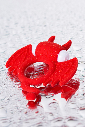 Красное эрекционное кольцо на пенис JOS COCKY DEVIL 782015