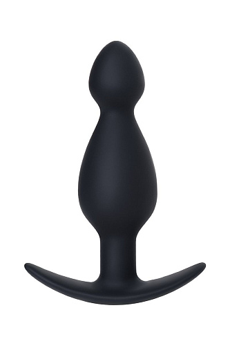 Чёрная анальная пробка с ограничителем A-toys 761317 (11,5 см)