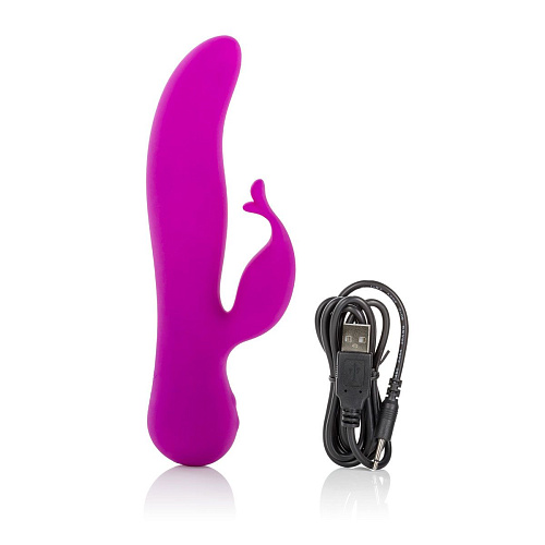 Фиолетовый вибромассажёр с клиторальным стимулятором Jopen Vr17 JO-4775-14-3 (21,5 см)