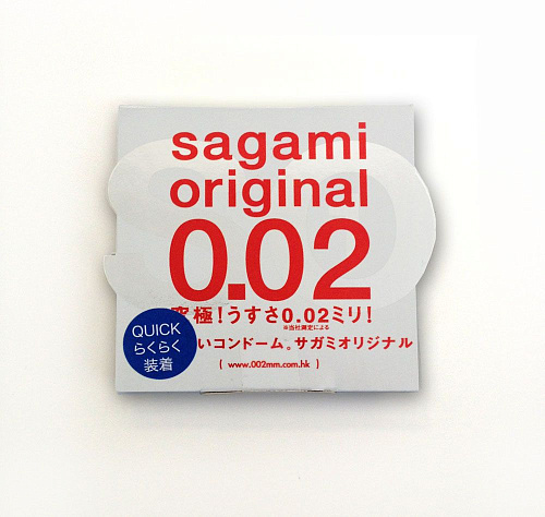 Ультратонкий, прозрачный презерватив Sagami Original 0.02 Quick №1 (1 шт)