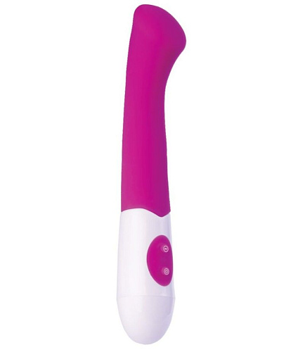 Ярко-розовый вибратор со скошенной головкой для G-стимуляции A-toys Ida 765007 (19 см)