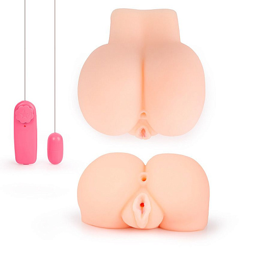 Телесная вибровагина с двумя функциональными отверстиями SHEQU SQ-50073