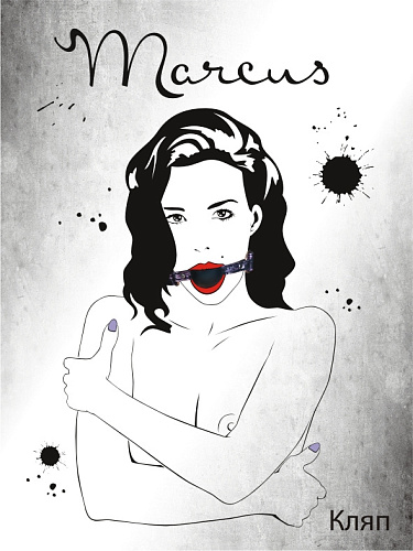 Кляп с кружевным пурпурным ремешком ToyFa 719003