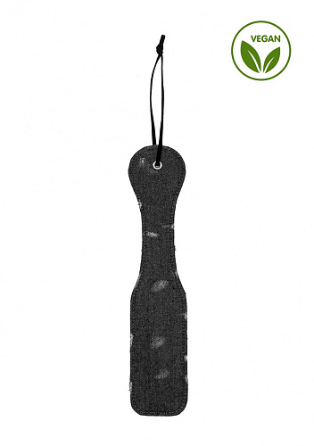 Чёрная джинсовая шлёпалка Shots Media BV Roughend Denim Style OU475BLK (28,5 см)