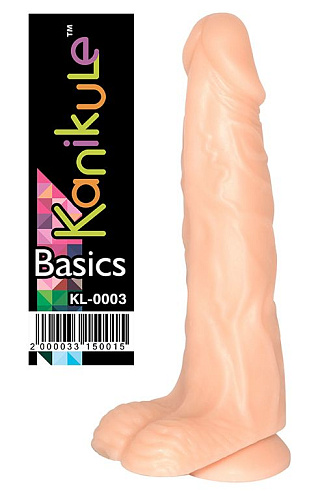 Телесный фаллоимитатор с ярко выраженной головкой Kanikule Simple KL-0003 (18,8 см)