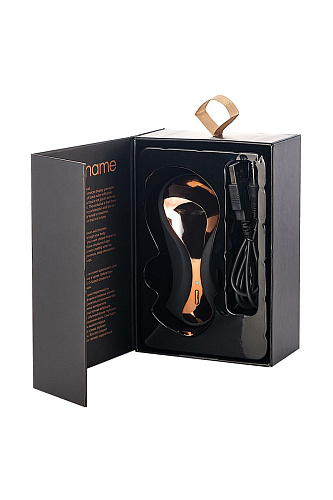 Чёрно-золотой клиторальный вибромассажёр WANAME Surf 482001