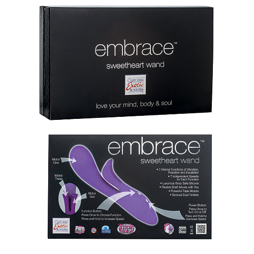 Фиолетовый вибратор California Exotic Novelties Embrace Sweetheart Wands SE-4612-50-3 (20 см)