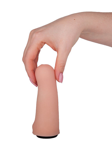 Чёрный пояс-трусики с 2 телесными насадками LOVETOY (А-Полимер) Exotic-Alice 331203 (18 см)