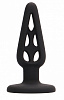Чёрная анальная пробка Shots Media BV Butt Plug Hollow 1 4 Inch PLU007BLK (10 см)