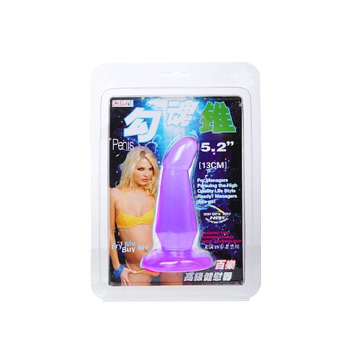 Фиолетовая анальная пробка без вибрации Baile BI-017002-0603 (12 см)