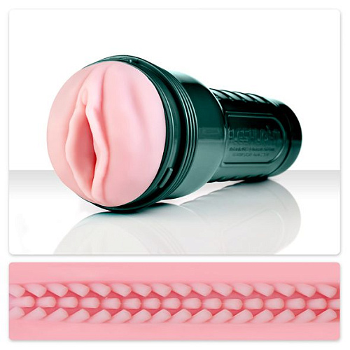 Мастурбатор-вагина розового цвета с вибрацией Fleshlight Vibro Pink Lady Touch FL734