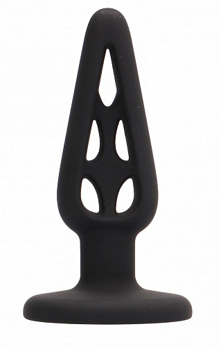 Чёрная анальная пробка Shots Media BV Butt Plug Hollow 1 4 Inch PLU007BLK (10 см)