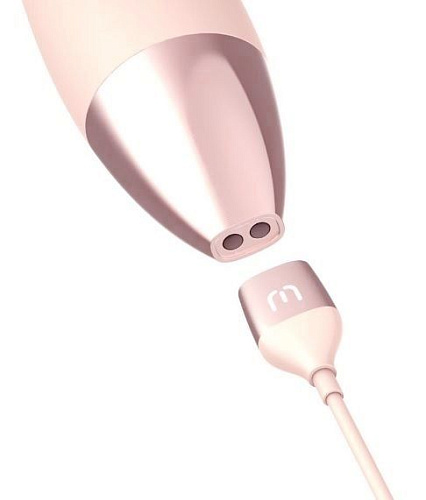 Хай-тек вибромассажёр-носорог для G-стимуляции с клиторальным отростком нежно-розового цвета ImToy Rhino (20,5 см)