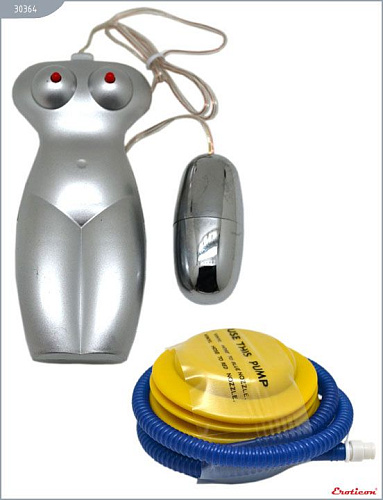 Надувная кукла телесного цвета с большой грудью Eroticon «Брюнетка» 30364