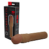 Бежевая насадка-удлинитель Topco Sales CyberSkin 4 inch Xtra Thick Transformer Penis Extension Dark 1008497