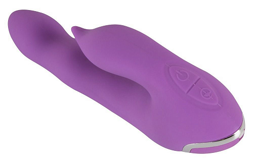 Фиолетовый вибромассажёр для внутренней и наружной стимуляции Orion Purple Vibe G-Spot 0579734 (20 см)