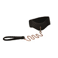 Чёрный ошейник с поводком California Exotic Novelties Entice Posture Collar with Leash SE-2720-70-3