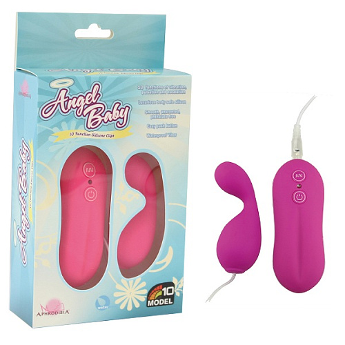 Вибростимулятор изогнутой формы фиолетового цвета Howells Angel Baby 33001-purple