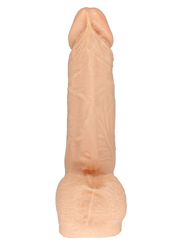 Упругая гелевая насадка-фаллос телесного цвета для трусиков с плугом LOVETOY (А-Полимер) 201600 (16,5 см)