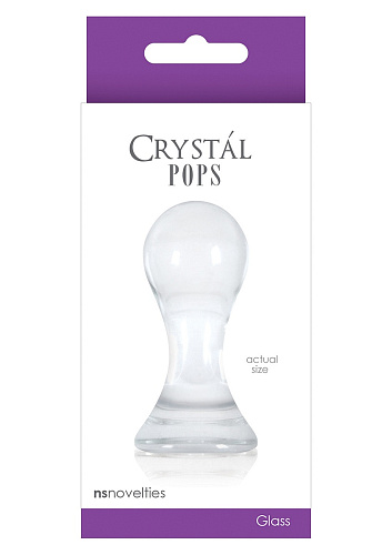 Прозрачный анальный стимулятор из стекла NS Novelties Crystal Pops Small NSN-0715-11