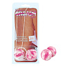 Розовые с белым вагинальные шарики California Exotic Novelties Duotone Orgasm Balls SE-1311-04-2