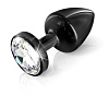 Чёрная анальная пробка DIOGOL ANNI round black T3 1030053000 (9 см)