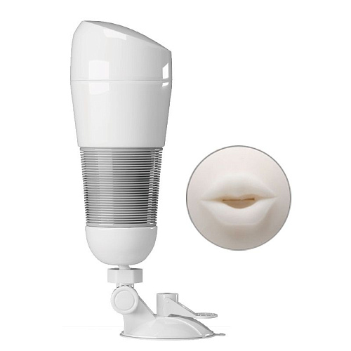 Мега-мастурбатор ротик белого цвета без вибрации Baile Hedy BM-00900T49N-2