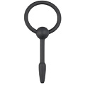 Чёрный уретральный расширитель EDC Wholesale Small Silicone Penis Plug With Pull Ring SIN095