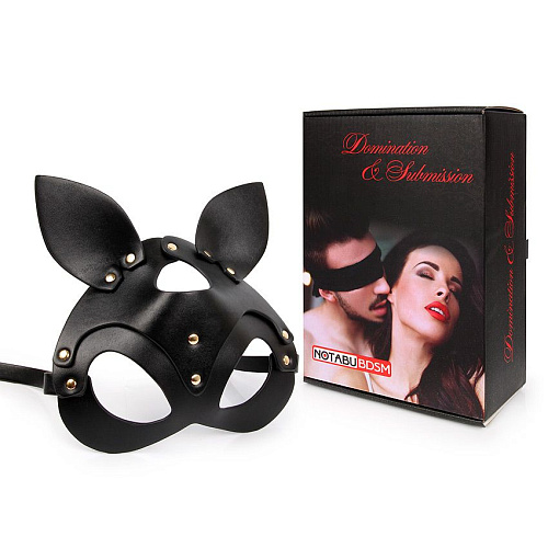 Чёрная маска с ушками и заклепками Bior toys NTB-80651