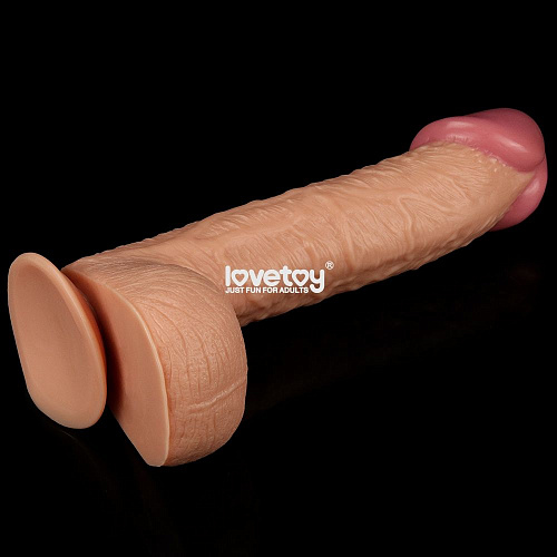 Телесный фаллоимитатор-гигант на присоске Lovetoy LV2207 (26,7 см)