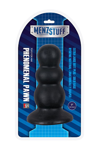 Чёрная гигантская анальная пробка Dream Toys MENZSTUFF PHENOMENAL PAWN 20951 (22,5 см)