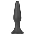 Чёрная анальная пробка Shots Media BV Silky Buttplug Big Black SHT180BLK (16 см)