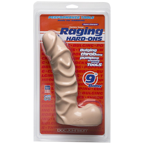 Реалистик телесного цвета с венками Doc Johnson Raging Hard-Ons 9 Ballsy 0279-03-CD (21,5 см)