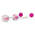 Розовые с белым вагинальные шарики Fun Toys Geisha Balls FT10042