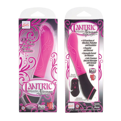 Розовый вибромассажёр California Exotic Novelties Tantric 10-Function Nirvana SE-2070-25-3 (19 см)
