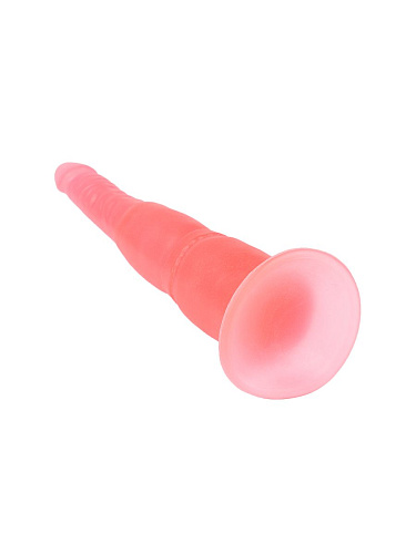 Розовый фаллообразный плаг на присоске LOVETOY (А-Полимер) 215100 (18,5 см)