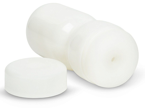 Белый мастурбатор с эффектом вакуума ФлешНаш Spiral Touch FNS1019