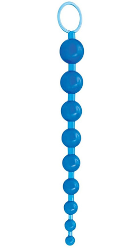 Голубая анальная цепочка Topco Sales Sex Please! Sexy Beads Blue 2100097 (27,9 см)