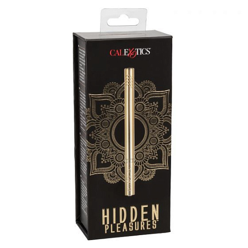 Золотистый ультратонкий вибромассажёр California Exotic Novelties Hidden Pleasures SE-0037-05-3